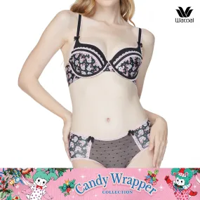 Wacoal Candy Wrapper บรามีโครง ฟองน้ำบาง 8 มิล รุ่น WB5P86  (เข้าคู่ MU5P86 ) สีดำ (BL)