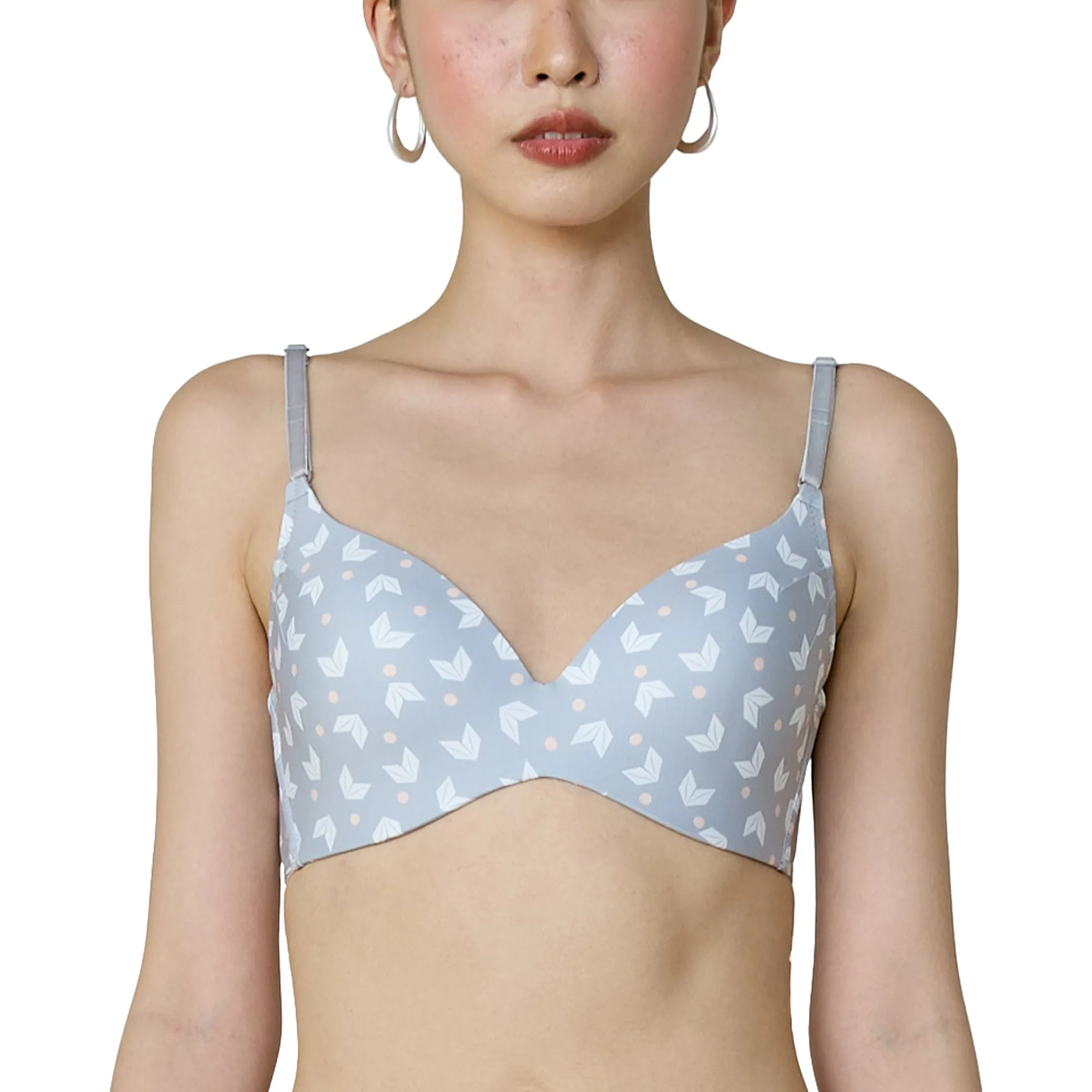 Wacoal Mood BUDDY BRA บราคู่ใจ พกได้ทุกที่ ใส่ง่าย พับง่าย พกง่าย รุ่น MM1X87 สีเทาอ่อน (LI)