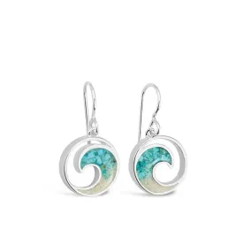 Wave Drop Earrings - Turquoise Gradient Dune Jewelry