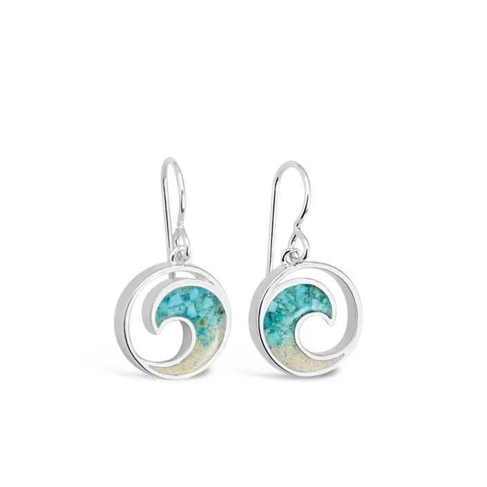 Wave Drop Earrings - Turquoise Gradient Dune Jewelry