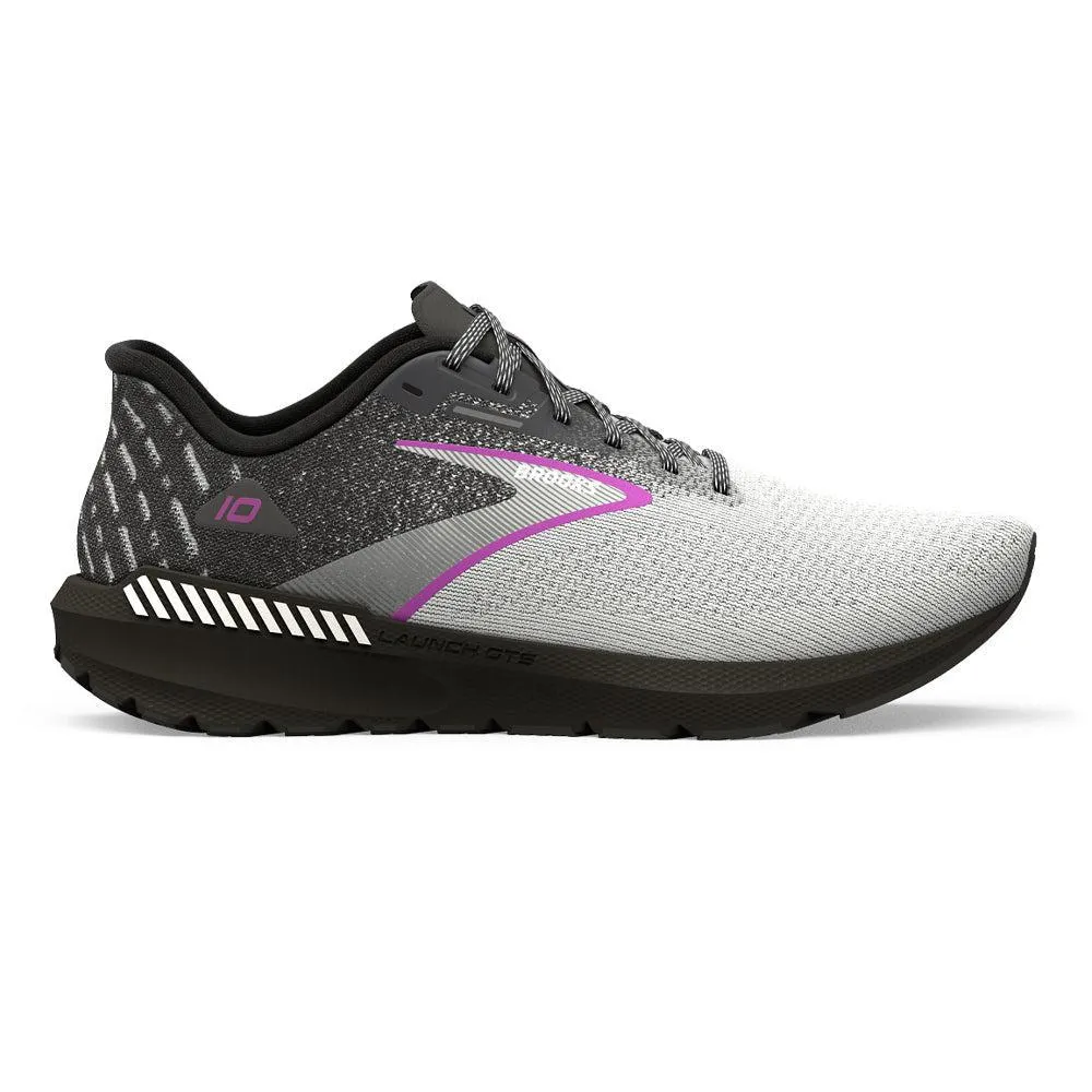 Women's Brooks Launch GTS 10, Black/White/Violet, 11.5 D Wide