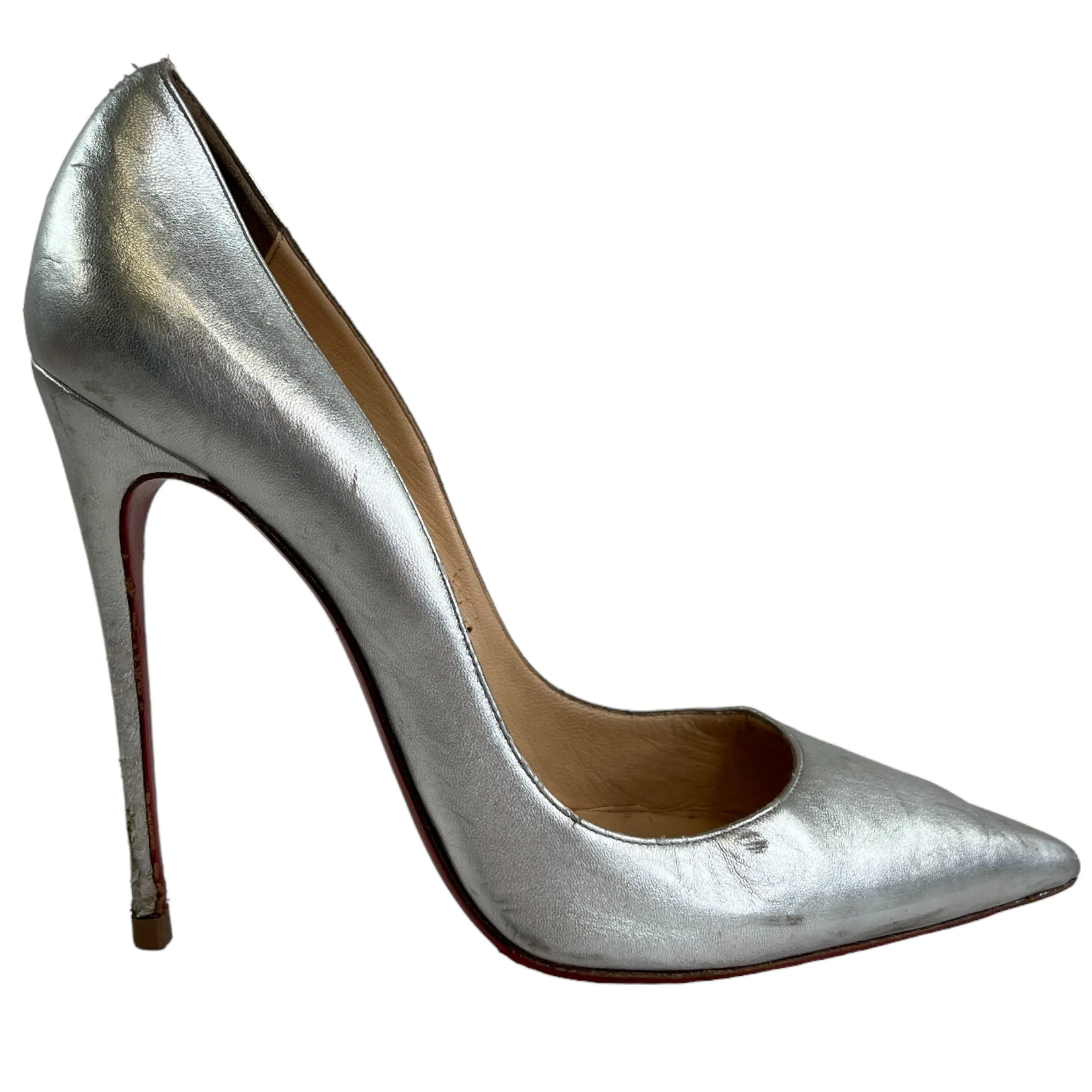 Women's Metallic Heels Silver Size EU 38.5 / UK 5.5